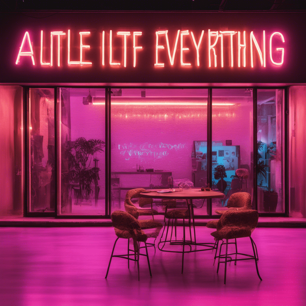 on a neon background the inscription "A little bit of everything"