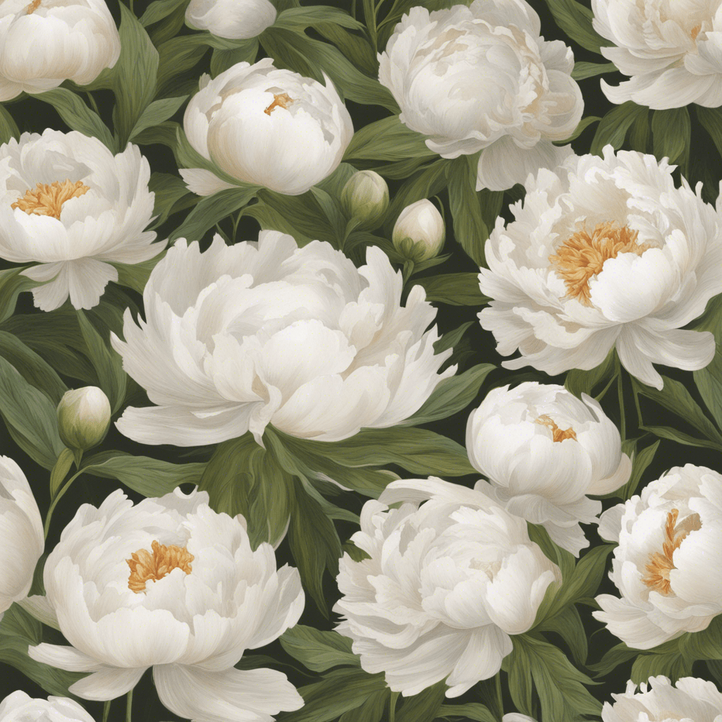postcard white peonies for a woman 45 years old