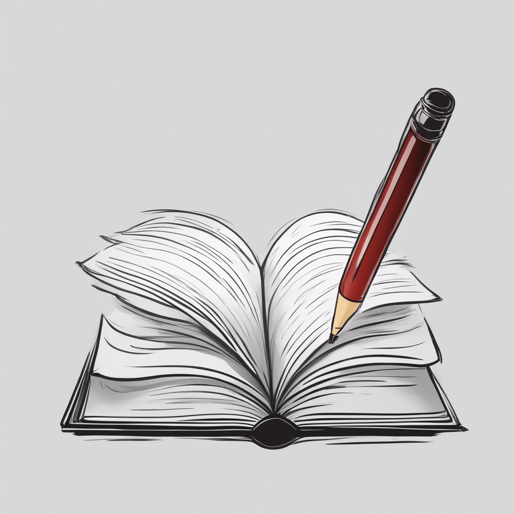 Draw a logo. Book on a white background.