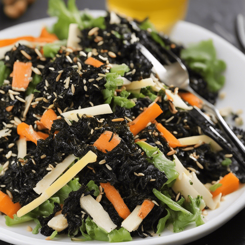 This recipe for the "Ryzhik" salad with nori seaweed sounds wonderful and healthy! Here is the suggested recipe:

Ingredients:

150 g fresh carrots
150 g hard cheese without rennet
3 sheets of nori seaweed
3 tbsp sunflower seeds
2 tbsp mustard oil
Himalayan black salt to taste
Preparation:

Fry the sunflower seeds in a dry frying pan until golden brown.
Grate the carrots. You can use a grater for Korean carrots or a fine grater.
Grate the cheese on a medium grater.
Cut the nori seaweed with scissors to the size of your choice.
Mix all the ingredients, add salt to taste, keeping in mind that nori and cheese can be salty. Dress the salad with mustard oil.
Bon appetit! This salad promises to be delicious and nutritious!