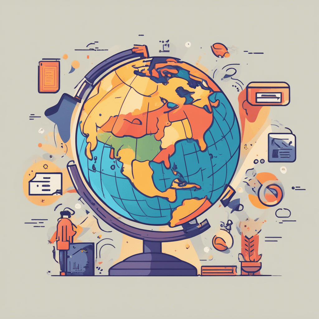 “Create a bright and inspiring illustration for a Telegram channel about earning money. The image should depict a globe symbolizing global opportunities, surrounded by various signs of money and financial success. Include elements such as growth charts, coins and bills. At the top, add the text “Income Without Borders” in a stylish font. The color palette is bright, motivating colors such as green, blue and gold. The picture should evoke a sense of confidence and the desire for financial freedom