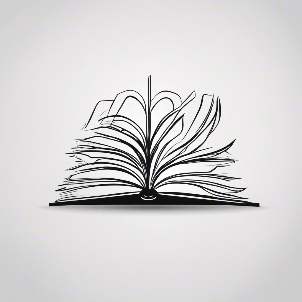 Draw a logo. Book on a white background.