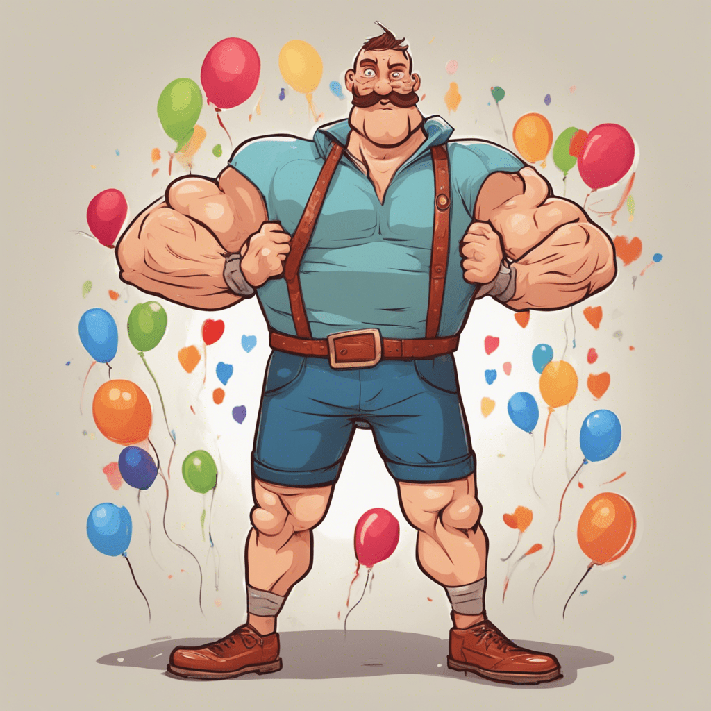 A tall, muscular Russian guy celebrates his birthday for thirty years