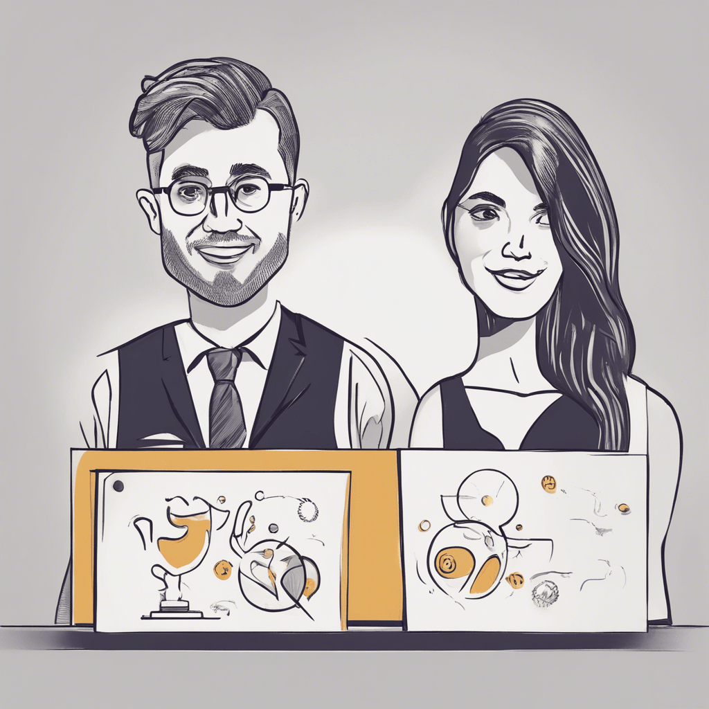draw a realistic card on the topic PASSIVE INCOME. the picture must show a man and a woman